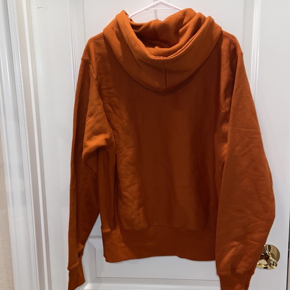 Champion Reverse Weave Pullover Hooded Sweatshirt size small texas orange - Picture 7 of 7